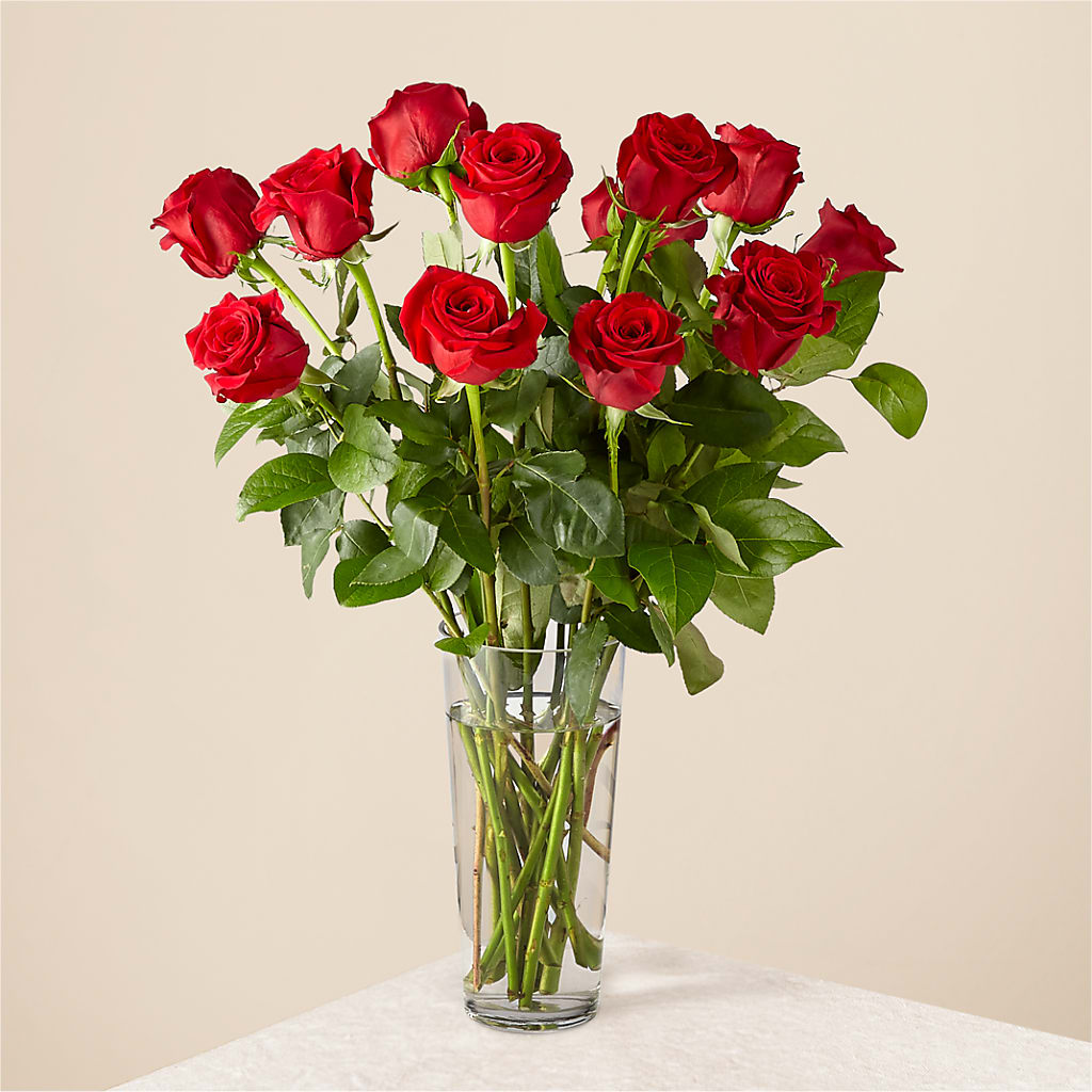 Long Stem Red Rose Bouquet – Leysha Flowers, Middlesex NJ