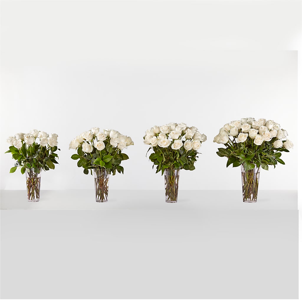 Long Stem White Rose Bouquet – Leysha Flowers, Middlesex NJ