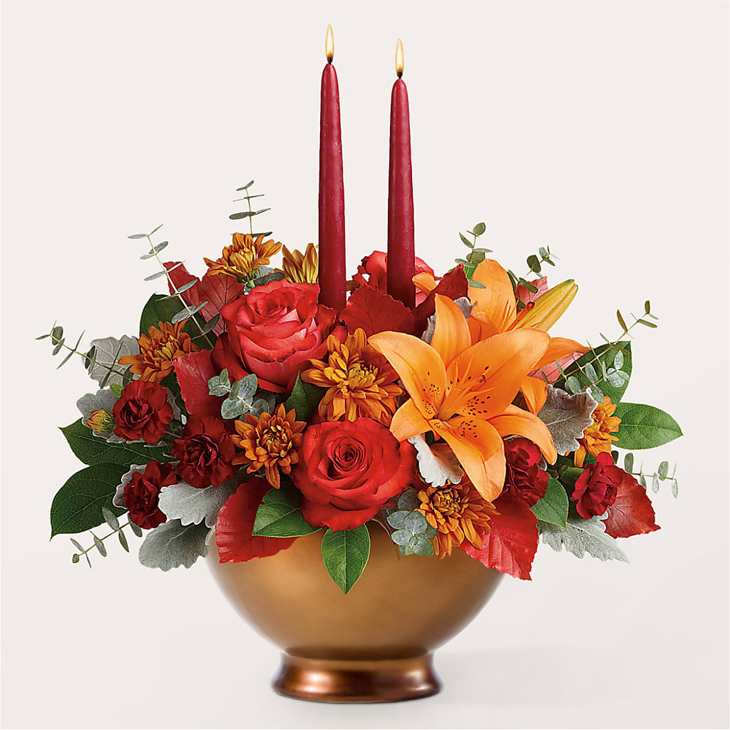 Fruits of Fall Centerpiece – Leysha Flowers, Middlesex NJ
