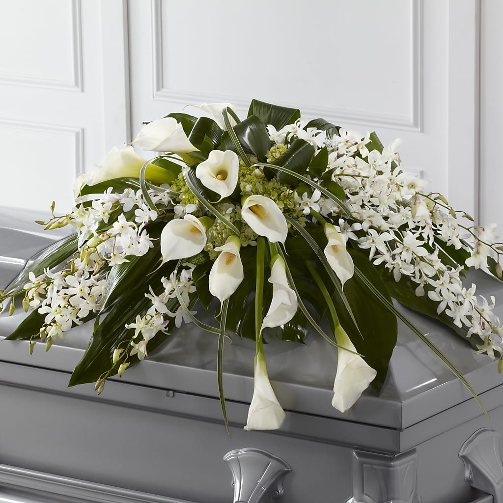Angel Wings Casket Spray – Leysha Flowers, Middlesex NJ