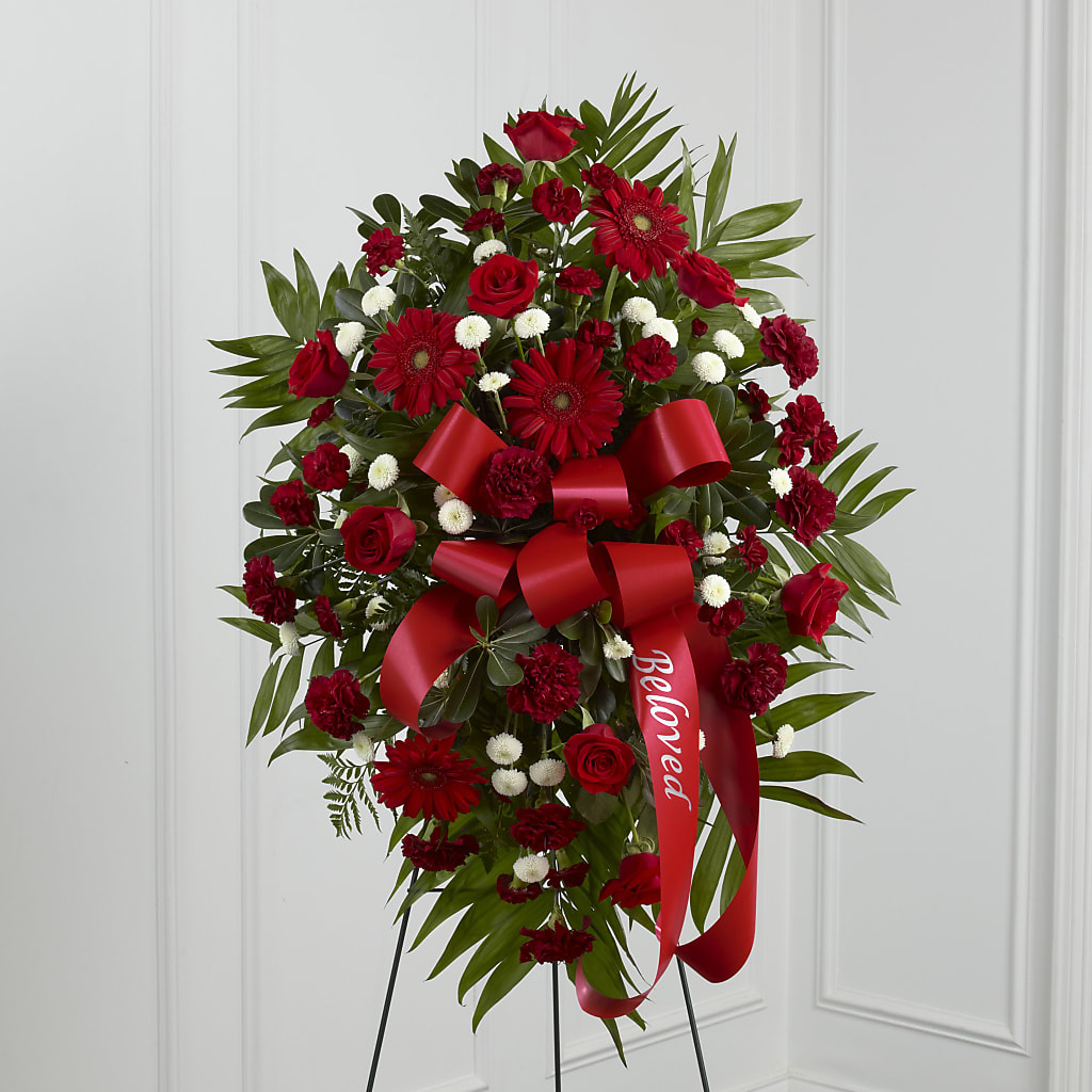 Treasured Memories Standing Spray – Leysha Flowers, Middlesex NJ