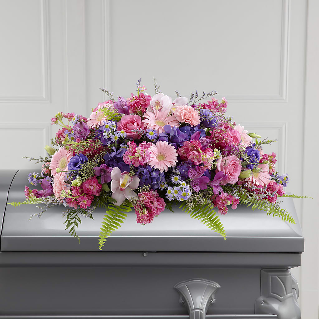 Glorious Garden Casket Spray – Leysha Flowers, Middlesex NJ