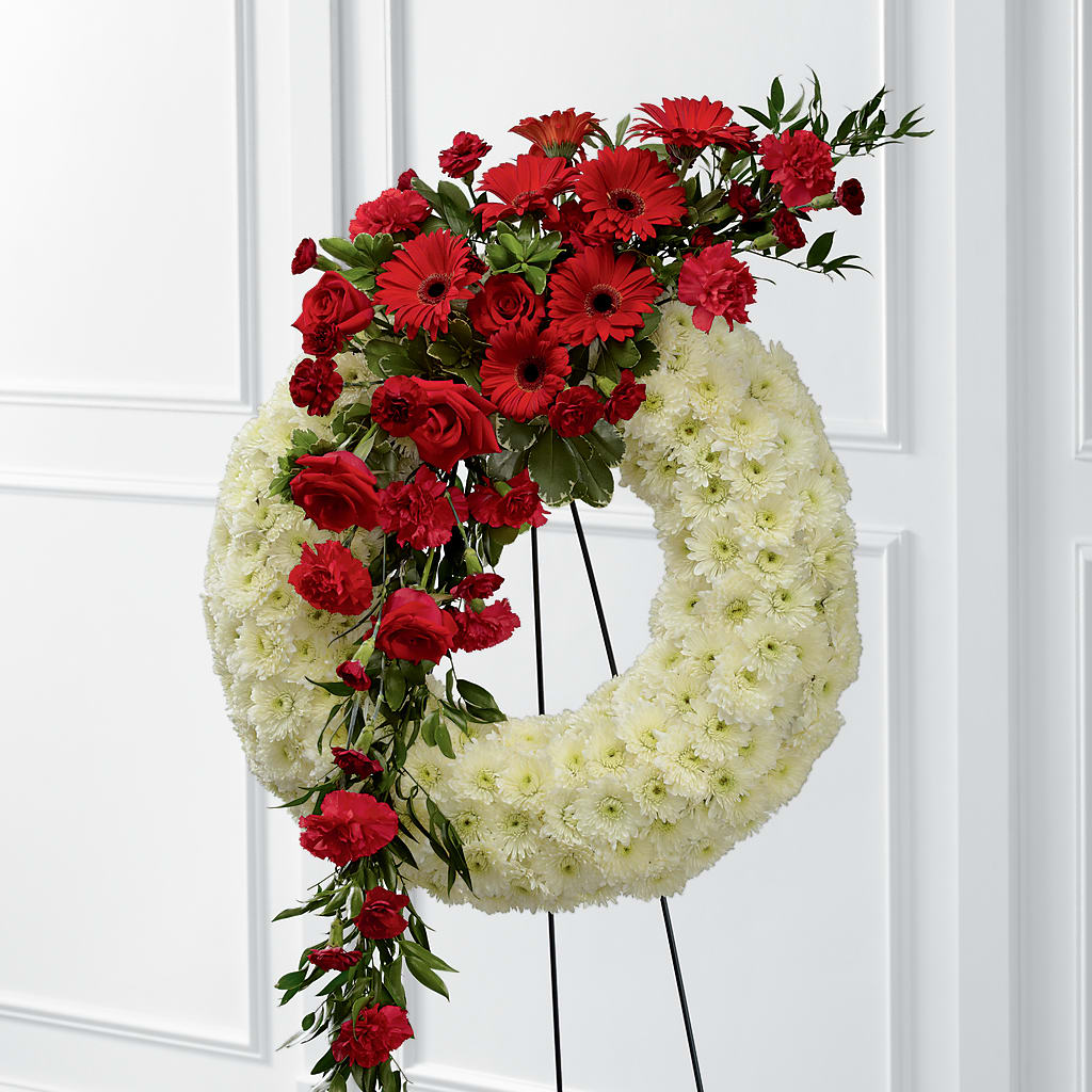 Graceful Tribute Wreath – Leysha Flowers, Middlesex NJ