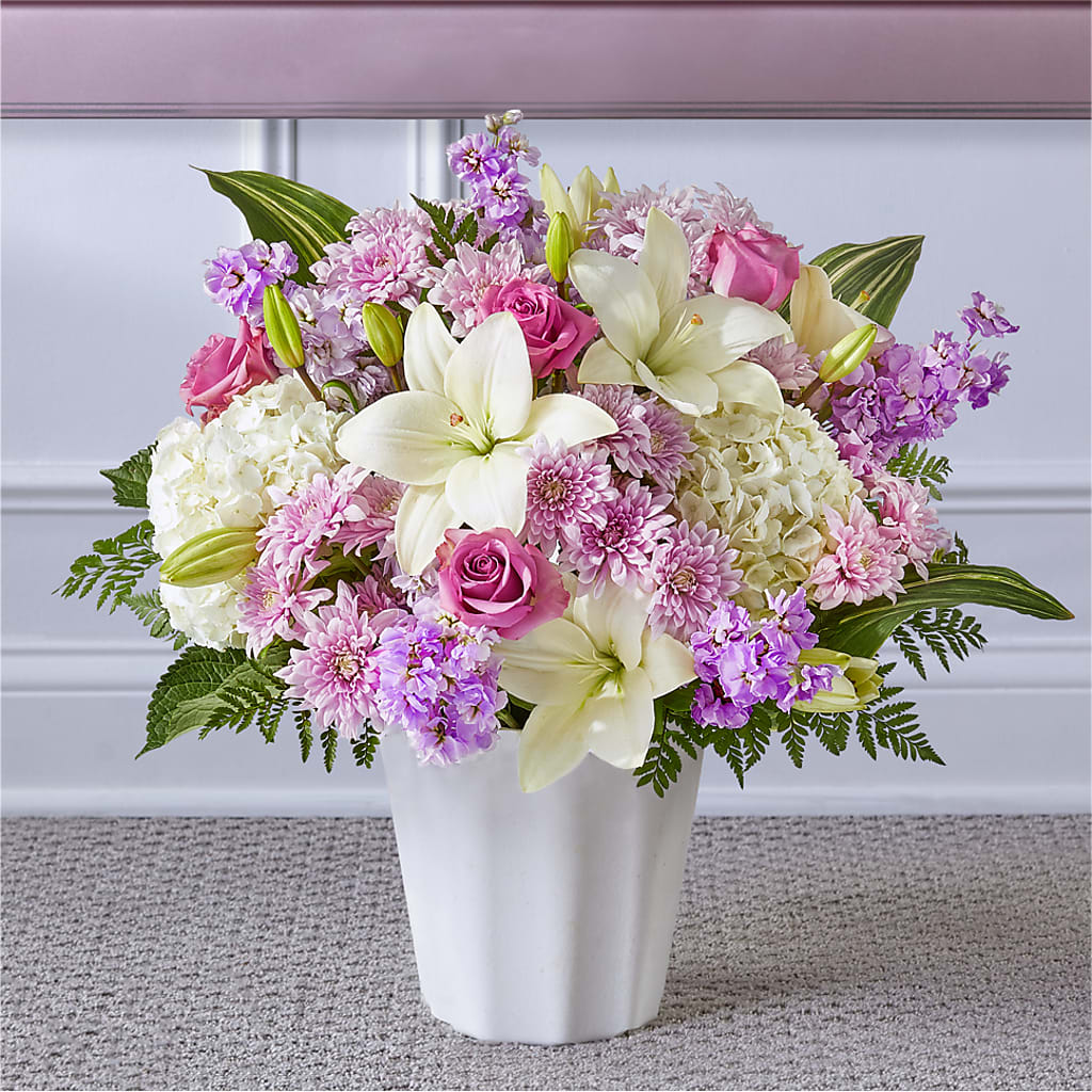 Heaven Sent Floor Basket – Leysha Flowers, Middlesex NJ