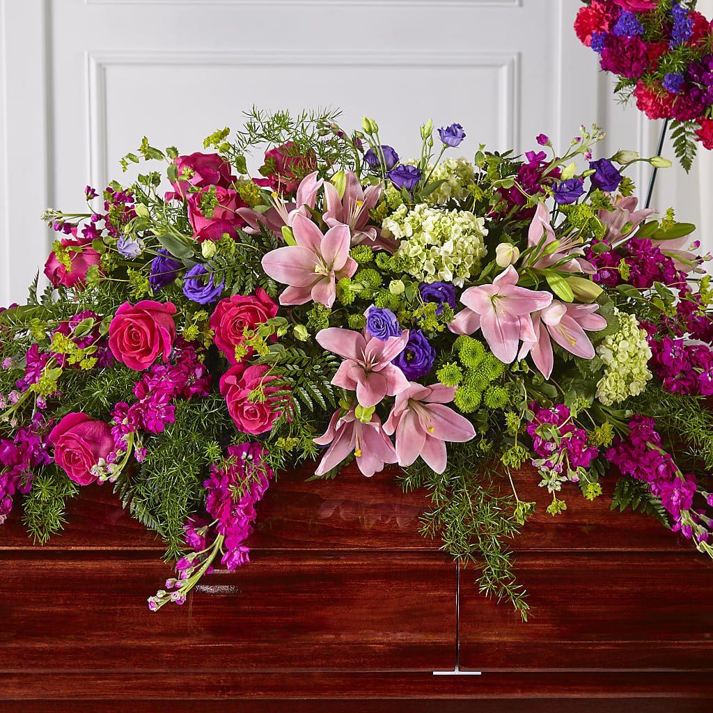 Radiant Tribute Casket Spray – Leysha Flowers, Middlesex NJ