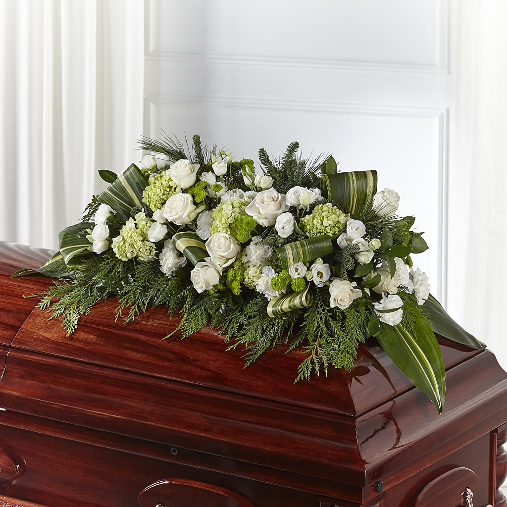 Hopeful Gesture Casket Spray – Leysha Flowers, Middlesex NJ