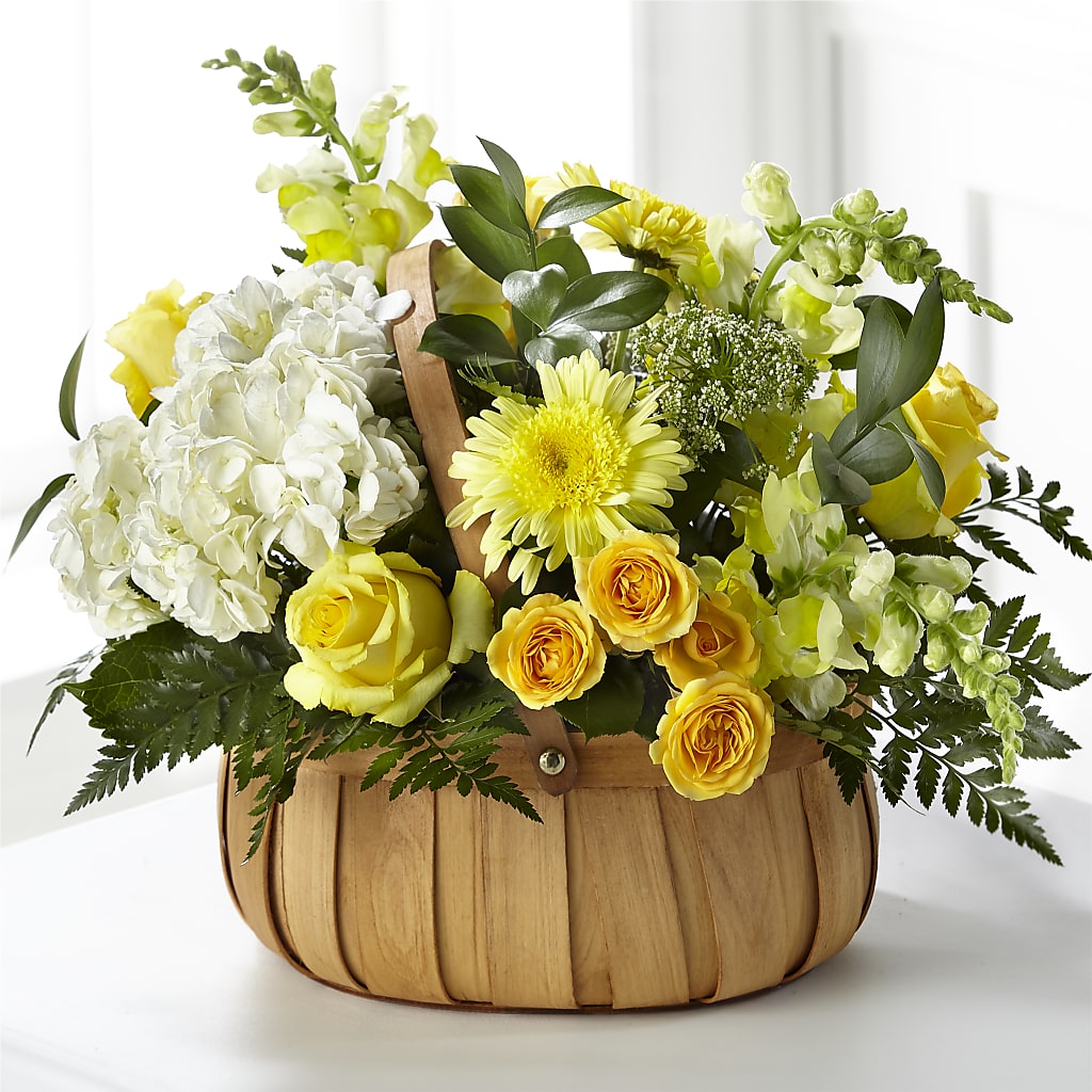 Rustic Remembrance Basket – Leysha Flowers, Middlesex NJ