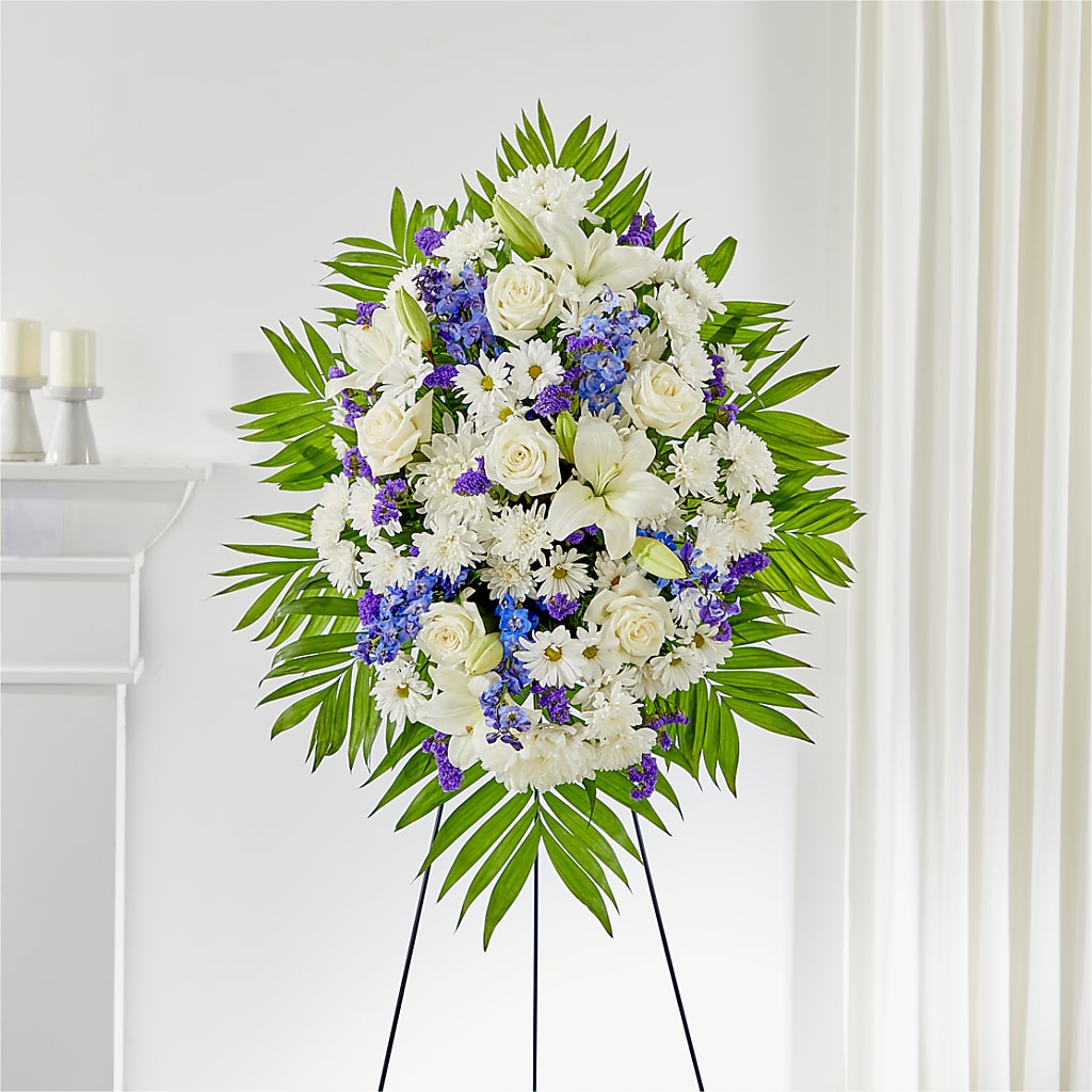 At Rest Standing Spray – Leysha Flowers, Middlesex NJ