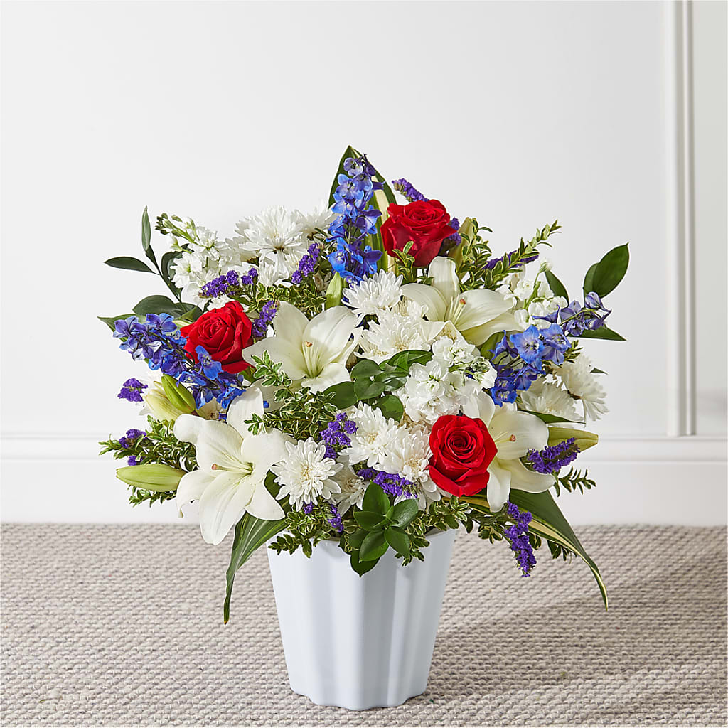 Consoled Floor Basket – Leysha Flowers, Middlesex NJ