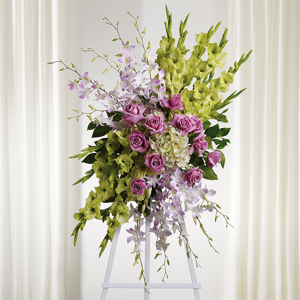 Lasting Legacy Standing Spray – Leysha Flowers, Middlesex NJ