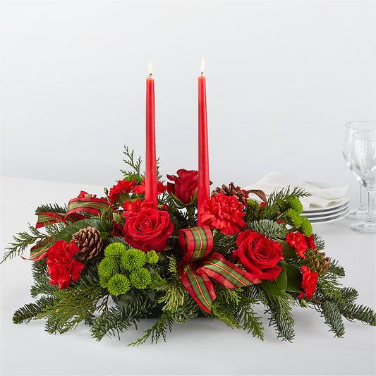 By the Candlelight Centerpiece –  Leysha Flowers, Middlesex NJ