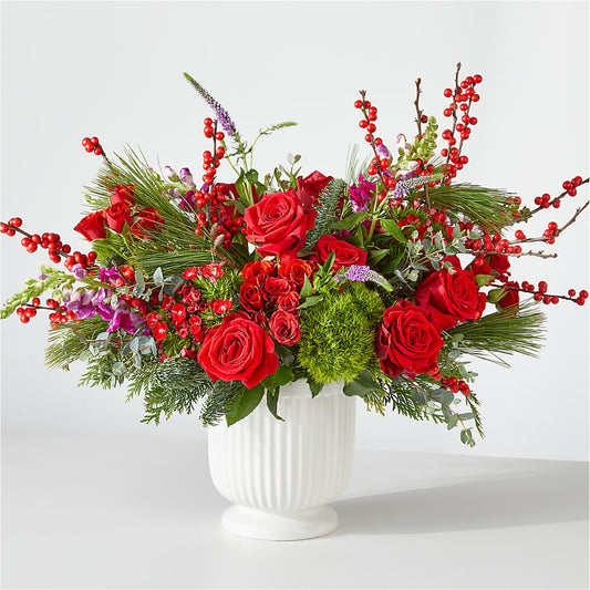 Big Red Bow Bouquet –  Leysha Flowers, Middlesex NJ