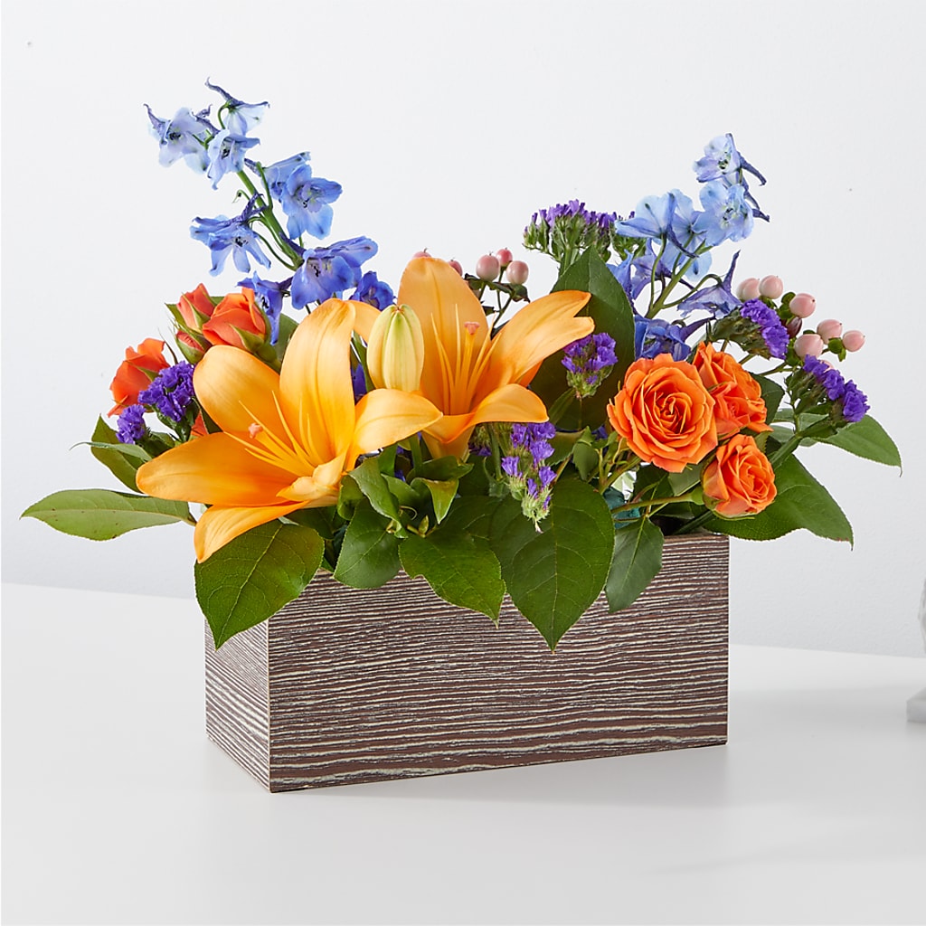 Radiant Citrus Box Bouquet –  Leysha Flowers, Middlesex NJ