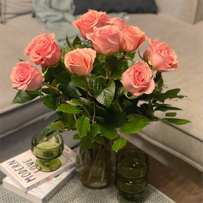 Long Stem Pink Rose Bouquet –  Leysha Flowers, Middlesex NJ