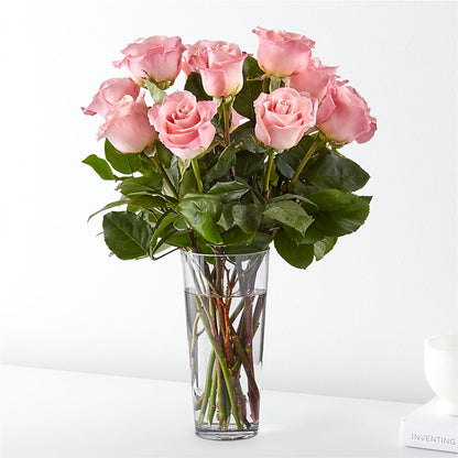 Long Stem Pink Rose Bouquet –  Leysha Flowers, Middlesex NJ