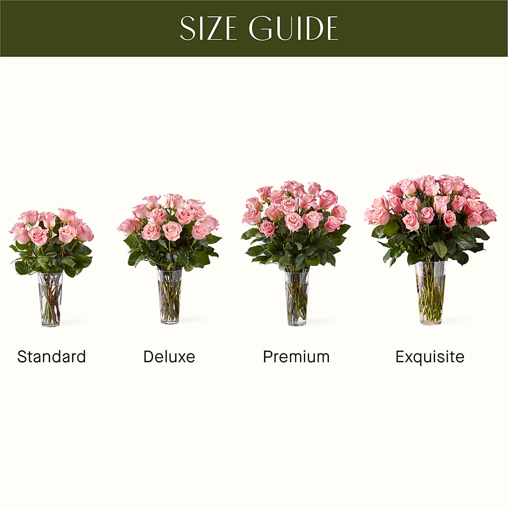 Long Stem Pink Rose Bouquet –  Leysha Flowers, Middlesex NJ