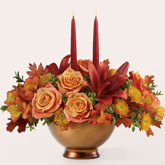 Harvest Table Centerpiece –  Leysha Flowers, Middlesex NJ