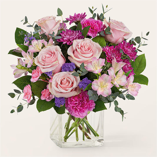 Rosy Radiance Bouquet –  Leysha Flowers, Middlesex NJ
