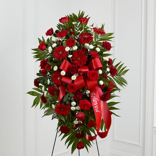 Treasured Memories Standing Spray –  Leysha Flowers, Middlesex NJ