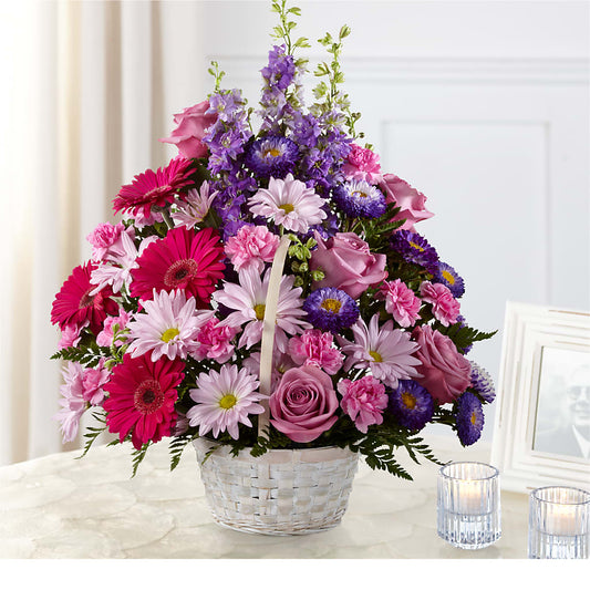 Pastel Peace Basket –  Leysha Flowers, Middlesex NJ