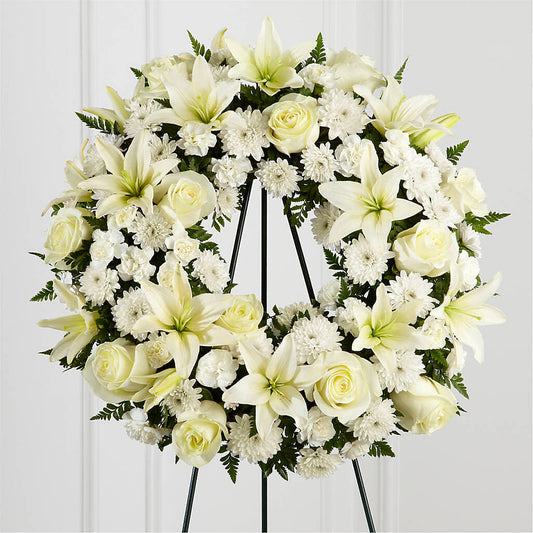 Treasured Tribute Wreath –  Leysha Flowers, Middlesex NJ
