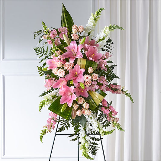 Elegant Embrace Standing Spray –  Leysha Flowers, Middlesex NJ