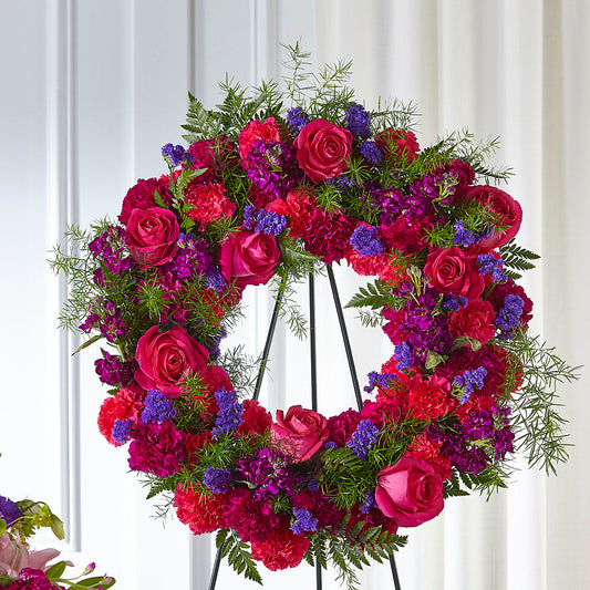 Calming Colors Wreath –  Leysha Flowers, Middlesex NJ