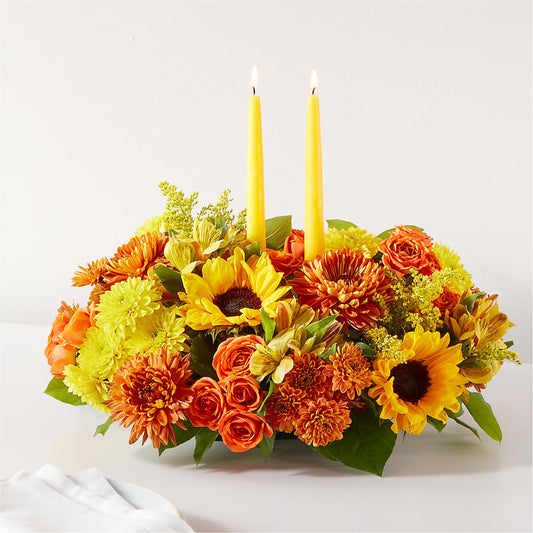 Autumn Harmony Centerpiece –  Leysha Flowers, Middlesex NJ