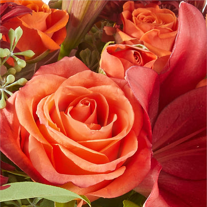 Crimson Leaves Bouquet –  Leysha Flowers, Middlesex NJ
