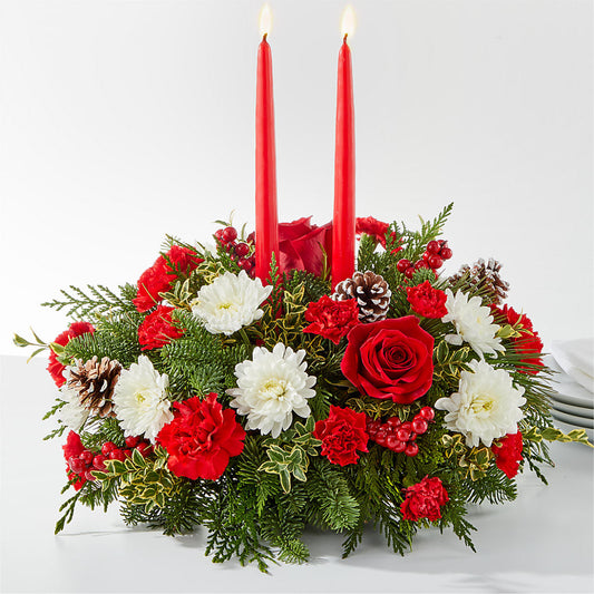 Holiday Soiree Centerpiece –  Leysha Flowers, Middlesex NJ