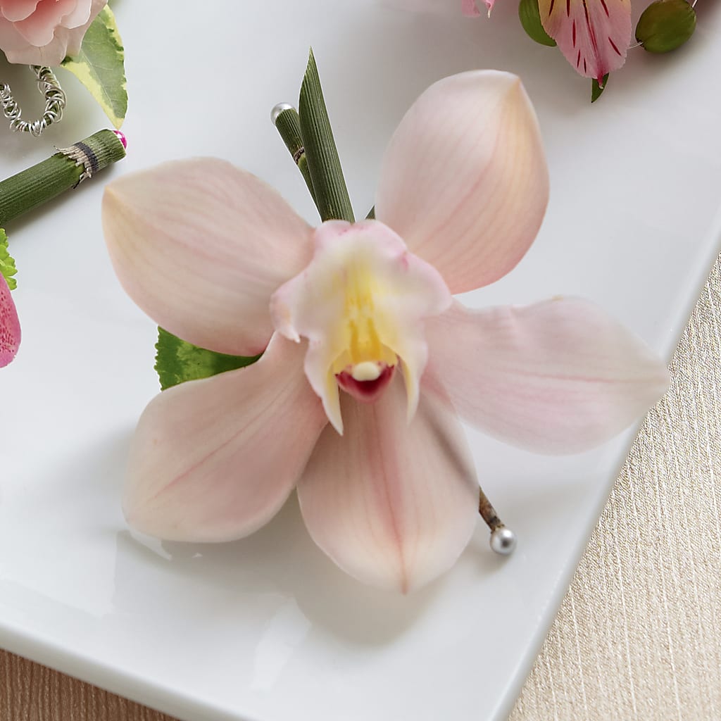 Pink Cymbidium Boutonniere –  Leysha Flowers, Middlesex NJ